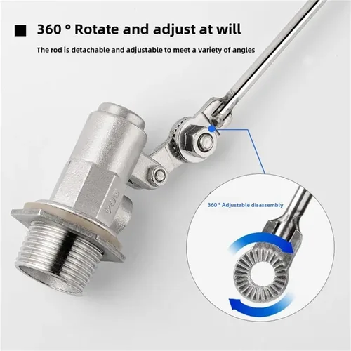 Miniatura 3 de Stainless steel float valve water tank tower inlet switch level control liquid controller(2.5 inches)