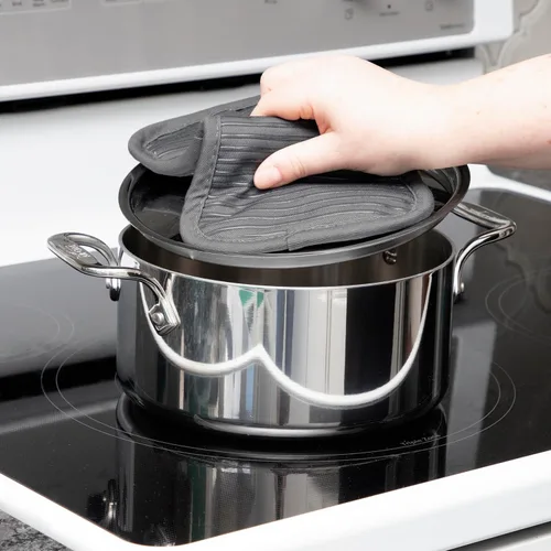 Miniatura 7 de All-Clad Soporte prémium para ollas y almohadilla térmica, (paquete de 2) resistente al calor hasta 500 grados, 100% algodón de 10 x 6.25 pulgadas