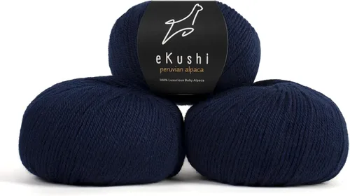 Miniatura 96 de 100% Hilo de Alpaca para Bebé para Tejer y Ganchillo - Juego de 3 Madejas de Hilo Premium DK - Ligero, Hipoalergénico y Térmico Hecho en Perú - N010