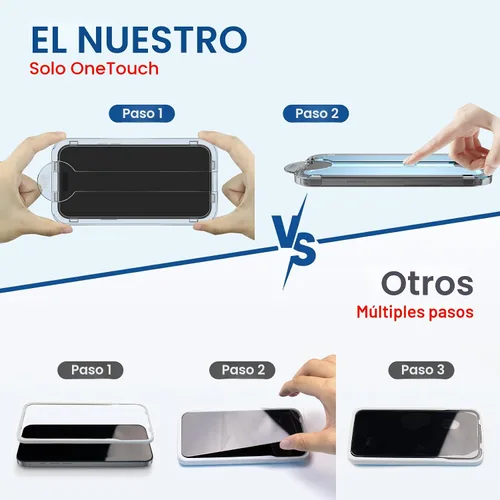 Miniatura 3 de amFilm Protector de Pantalla OneTouch para iPhone 17 Pro 6.3'' + Protector de Lente de Cámara Instalación de Alineación Automática Sin Burbujas