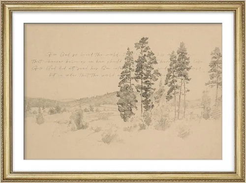 Miniatura 114 de MUDECOR Lienzo enmarcado prémium para pared, pinos nevados en bosque de invierno, ilustraciones modernas, arte contemporáneo, escénico, divertido