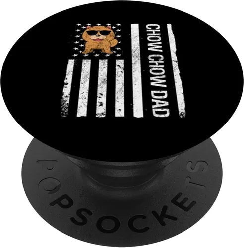 Miniatura 6 de Chow Chow Dad Funny American USA Flag Chow Chow Dog Lover PopSockets MagSafe PopGrip for iPhone
