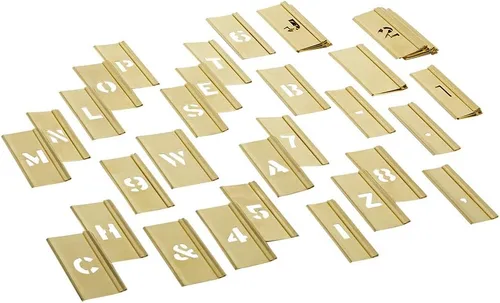 Miniatura 4 de CH Hanson 10066 Juego de letras y números de latón de 1/2" 45 piezas