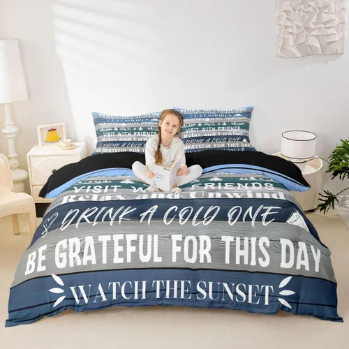 Miniatura 37 de Erosebridal Funda de edredón de ancla náutica, juego de ropa de cama con brújula oceánica, tamaño individual para niños, adolescentes, adultos