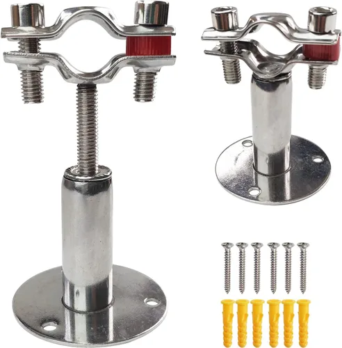 Miniatura 9 de Soporte de tubo de techo de montaje en pared de acero inoxidable 304 Soporte de tubo de techo ajustable correas de tubo de abrazadera para tubo