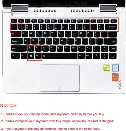 Miniatura 2 de Funda de teclado de silicona para Lenovo Yoga 710 de 14 pulgadas, Yoga 710 de 15.6 pulgadas, 15.6 pulgadas, 15.6 pulgadas, Flex 4 de 14 pulgadas