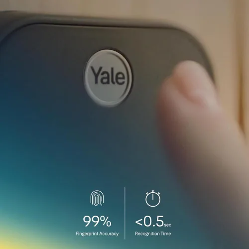 Miniatura 3 de Yale Assure Lock 2 Touch Deadbolt, Cerradura de puerta de entrada sin llave de ante negro con teclado digital táctil y escáner de huellas
