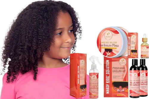 Miniatura 2 de MAKOF BEAUTY MASCARILLA DE CRECIMIENTO DEL CABELLO PARA NIÑOS, Con aceite de ricino y aceite de coco, hidrata, promueve el crecimiento del cabello