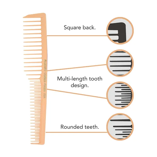 Miniatura 7 de Allegro Combs 6000 peines de pelo con dientes anchos y ventilados, para peluquero y estilista, pelo rizado, mezcla fresca, 12