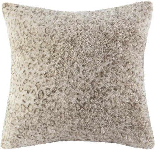 Miniatura 11 de Madison Park Zuri Almohadas Decorativas de Piel Sintética con Rayas Ombré Ultra Suaves de Lujo para Sofá y Cama con Relleno, 20x20 pulgadas, Gris