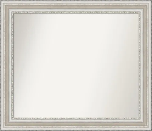 Miniatura 113 de Amanti Art Espejo de baño plateado para sobre el fregadero, 26 x 26 pulgadas, espejo cuadrado de plata antigua, marco de madera tradicional mediano