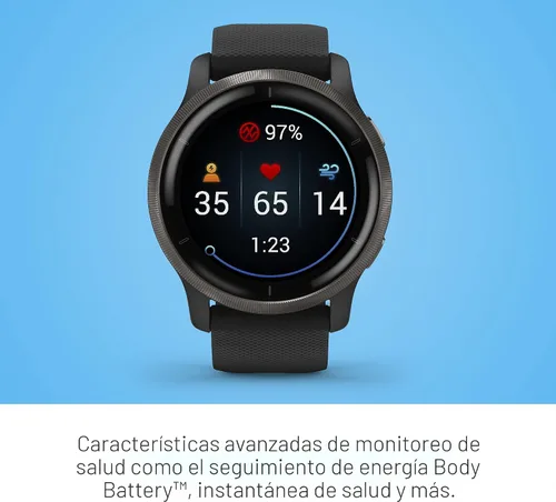 Miniatura 6 de Garmin Venu Reloj inteligente con GPS con monitoreo avanzado de salud y características de fitness