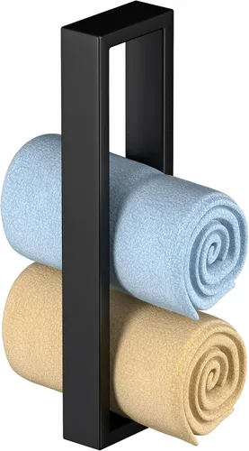 KES Toallero negro para toalla de baño, toallero de mano de 10 pulgadas, accesorios de baño modernos, montaje en pared, acero inoxidable SUS304,