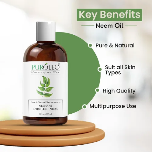 Miniatura 2 de PUROLEO NEEM - Aceite de neem 100% puro y natural para uso multiusos, 8.0 fl oz (empaquetado en Canadá), neem extraído de NEEM Plante, libre