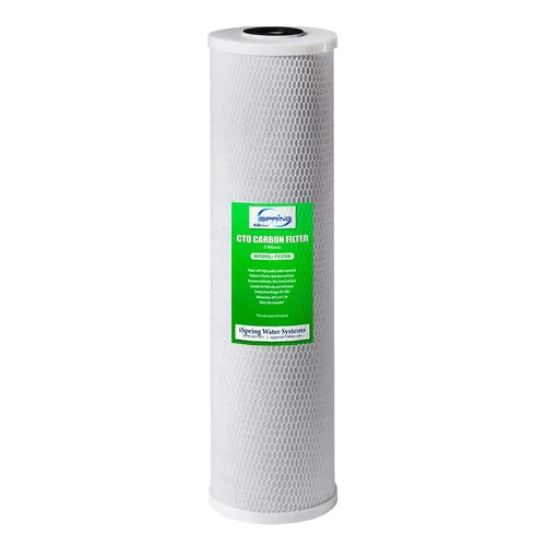 iSpring FC25B Filtro de agua para toda la casa, bloque de carbono CTO, 20” x 4.5” para la eliminación de sedimentos y cloro