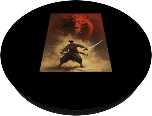 Miniatura 2 de Samurai's Triumph Over the Great Dragon - Bushido Art PopSockets Standard PopGrip