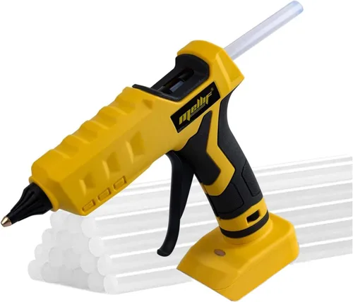 Miniatura 9 de Mellif - Pistola de pegamento caliente inalámbrica compatible con batería Milwaukee de 18 V, eléctrica, de mano, para manualidades, con 20 barras