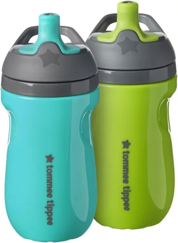 Miniatura 9 de Tommee Tippee - Botella de agua aislada con pico deportivo para niños pequeños de 9oz, vasos antiderrame para niños pequeños de 1 a 3 años, válvula