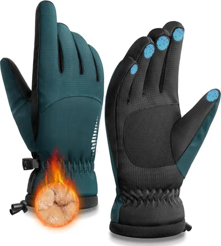Miniatura 12 de Guantes de invierno impermeables y cálidos SIMARI con dedos táctiles, para hombres y mujeres, resistentes al viento para nieve, para clima frío