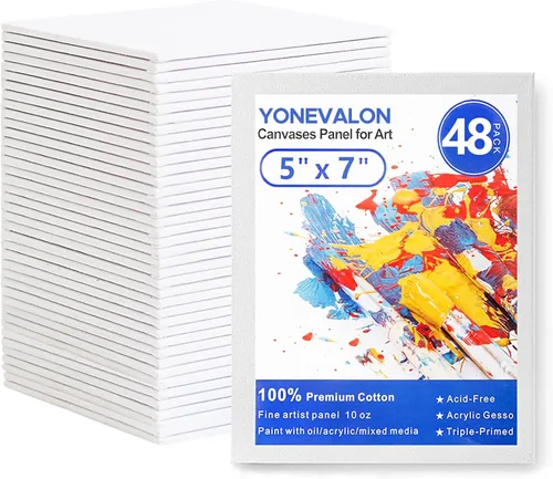 Miniatura 12 de YOURSORTER Lienzos para Pintar Paquete de 28, Tableros de Lienzo de Pintura en Blanco de 11x14 Pulgadas, Paneles de Lienzo de Algodón 100%