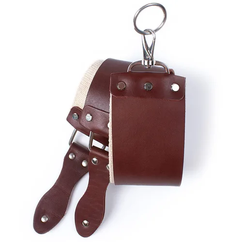 Miniatura 7 de Razor Strop – Barber's Latigo Leather Straight Razor Strop. Doble correa que será una gran adición para cualquier maquinilla de afeitar recta. Trazo