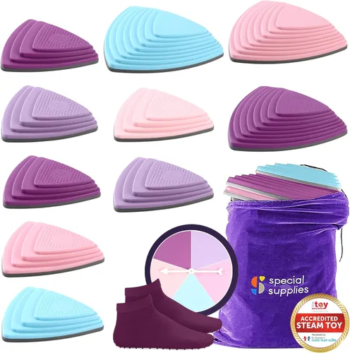 Special Supplies Stepping Stones for Kids Indoor and Outdoor Balance Blocks Promote Coordination, Balance Strength Child Safe Rubber, Non-Slip