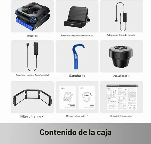 Miniatura 10 de Mova Rover X10 - Limpiador robótico inalámbrico para piscinas, limpieza 7 en 1, mapeo AquaScan LDS y Pool Navi preciso, estacionamiento inteligente