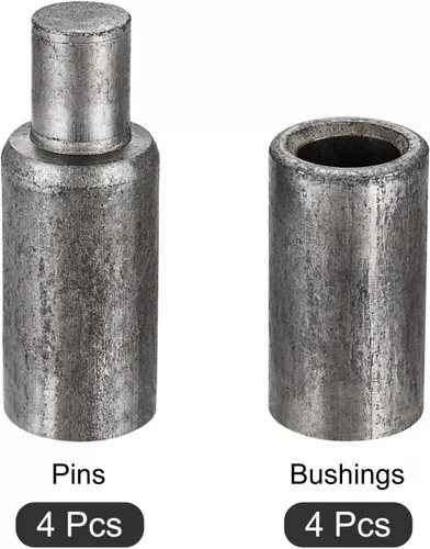 Miniatura 3 de uxcell Bisagras de soldadura, 2.874 in x 0.787 in macho a hembra de hierro para puerta de casa de metal, ventana, 4 pares