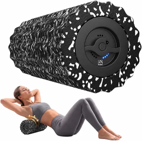 FITINDEX Rodillo de espuma vibratoria para tejido muscular profundo, alivio del dolor de espalda, masajeador de piernas, pies, cuello, ejercicio,