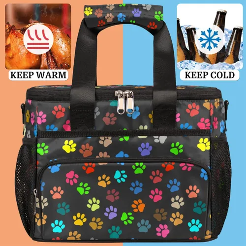 Miniatura 5 de Pardick Bolsa térmica suave con aislamiento de leopardo de galaxia para hombres y mujeres, lonchera grande a prueba de fugas, enfriador de playa