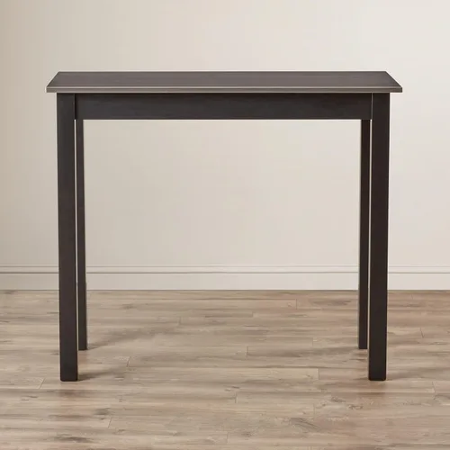 Miniatura 2 de Carolina Chair & Table Cambell - Mesa de barra superior de acero inoxidable con altura de mostrador, base rectangular contemporánea de acero