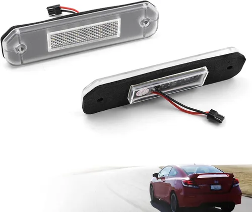 Miniatura 3 de Repuesto de luz LED para placa de matrícula para Hon'da Civic Gen 6th 1992-2000, Del Sol 1993-1997, compatible con OEM 6000K xenón blanco 18-SMD sin