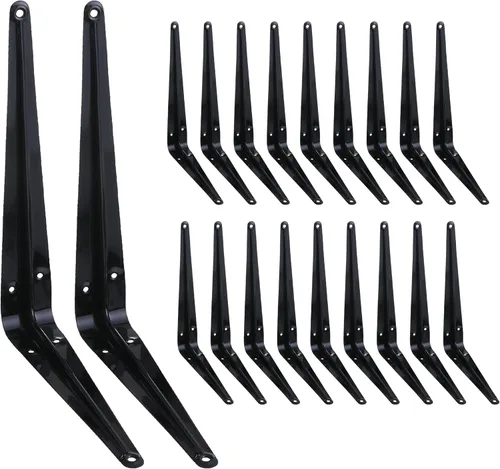 Miniatura 14 de HEART ART Paquete de 10 soportes de estante de 10 pulgadas, soportes de estante resistentes, soportes flotantes en L, soportes de estante de metal
