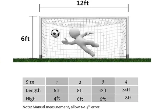 Miniatura 3 de TOPINCN Red de fútbol para portería de fútbol, reemplazo deportivo para lacrosse y fútbol, 12 x 6 pies, Blanco