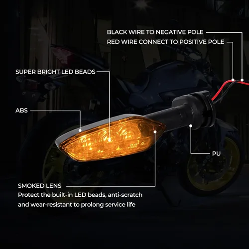 Miniatura 4 de Luces de señal de giro para motocicletas, compatibles con Yamaha YZF R6 R1 R3 R7 MT09 MT07 Tenere 700 XJ6 Tracer 900 FZ25 FZ6 FZ1 MT-03