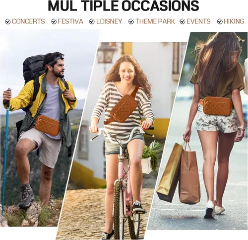 Miniatura 6 de CXWMZY Riñoneras para mujeres y hombres, niñas, niños, adolescentes, riñonera, linda, riñonera, casual, con múltiples bolsillos, cinturones