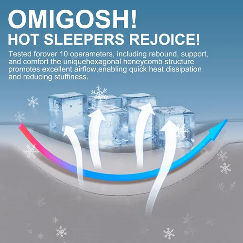 Miniatura 2 de UJPFEO Almohada de rodilla para personas que duermen de lado, almohada refrescante de espuma viscoelástica para dormir entre las rodillas, almohada