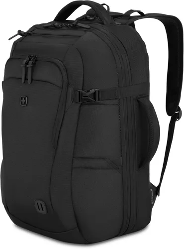 Miniatura 10 de SwissGear Mochila de viaje híbrida de 30 L, se adapta a portátiles de 15 pulgadas, para hombres y mujeres, color negro