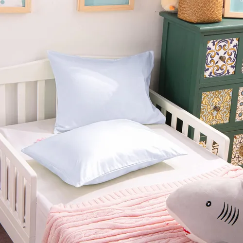 Miniatura 6 de NTBAY - Fundas de almohada de algodón egipcio para niños pequeños - Juego de 2 - Fundas de almohada para viajes - Fundas de 13x18 pulgadas de 500