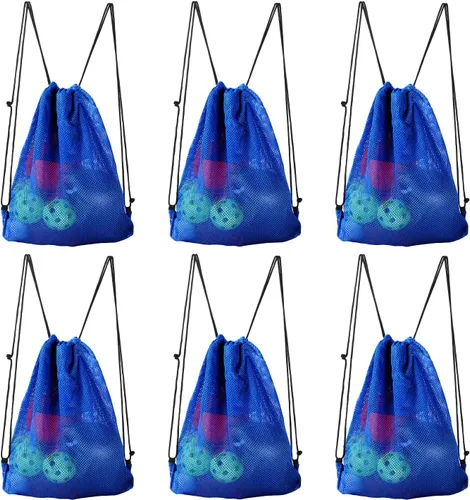 Miniatura 50 de GSE Games & Sports Expert Bolsa de malla con cordón para béisbol, pelotas de pickleball, pelotas de golf, gimnasio, equipo de natación, lavandería