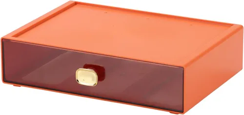 Miniatura 18 de Amplios cajones de escritorio, organizador de escritorio apilable, caja de almacenamiento de plástico para oficina, escuela y suministros para el 4