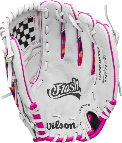 Miniatura 3 de Wilson A440 Adult + Youth Fastpitch Softball Glove + Mitt Sizes 11" - 12" Right + Left Hand Throw Multiple Styles Blanco/Rosa/Tie Dye