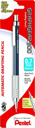 Miniatura 4 de Pentel Graph Gear 500 - Lápiz de dibujo automático, 0.3mm, barril marrón, 1 paquete (PG523BP)