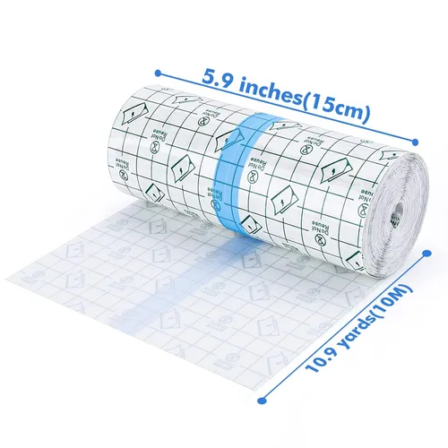 Miniatura 6 de Vendaje impermeable para cuidado posterior de tatuajes (rollo de 5.9 pulgadas x 10.9 yardas) vendajes adhesivos protectores para la segunda piel