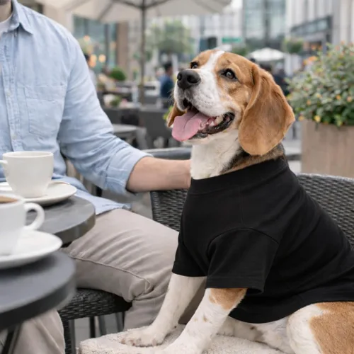 Miniatura 7 de Lovelonglong Ropa de Bulldog Ropa para Perro Camiseta en Blanco Camisetas para Bulldog Francés, Bulldog Inglés, American Pit Bull Pugs, 100% Negro