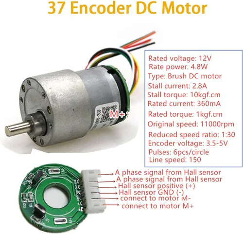 Miniatura 5 de Mecanum Wheel - Kit de aprendizaje de control de chasis de automóvil para Arduino Raspberry Pie Microbit con motor codificador de CC, Steam AGV ROS