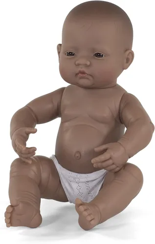 Miniland Muñeco 15 3/4'' Niño Hispano Recién Nacido - Hecho en España, Anatómicamente Correcto, Calidad