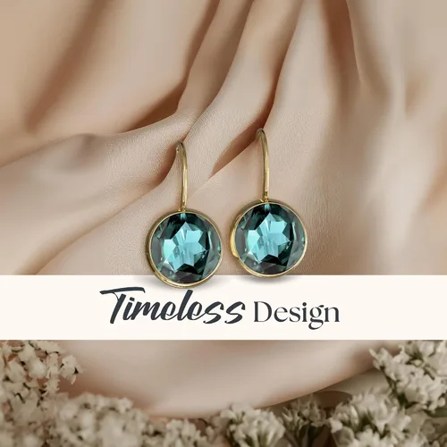 Miniatura 64 de 14k Solid Yellow Gold Gemstone Earrings - Birthstone Earrings - 8mm Dangle Earrings, Dainty Gemstones Earrings, Bridal Handmade Wedding Jewelry Gift