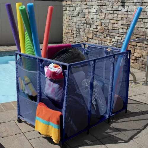 Miniatura 5 de Soporte para fideos de piscina, juguetes, flotadores, bolas y flotadores, organizador de almacenamiento de malla, extra grande