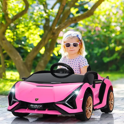 Miniatura 2 de OLAKIDS - Automóvil de paseo con licencia Lamborghini SIAN de 12 V para niños, vehículo eléctrico para niños pequeños con control remoto, juguete